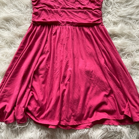 Garnet Hill Piazza Rose Pink Jersey Ruffle Dress - Picture 10 of 10